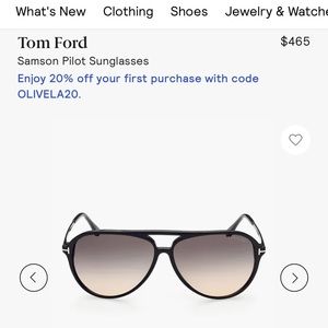Tom Ford Samson Pilot Sunglasses